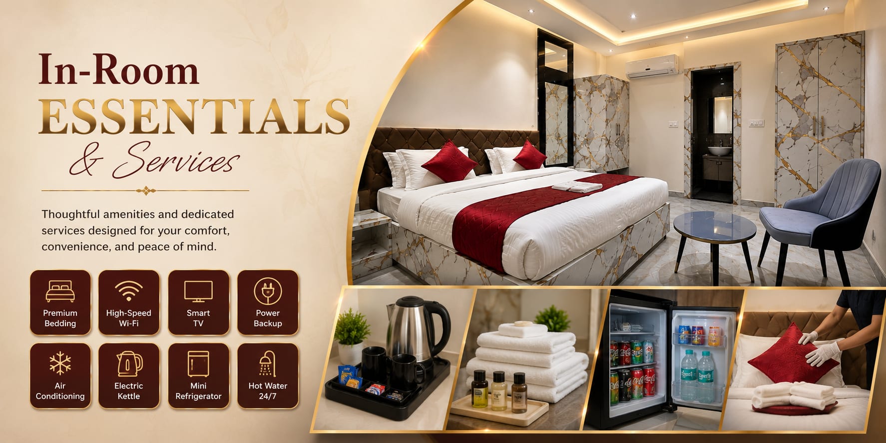 Well-appointed room with modern amenities