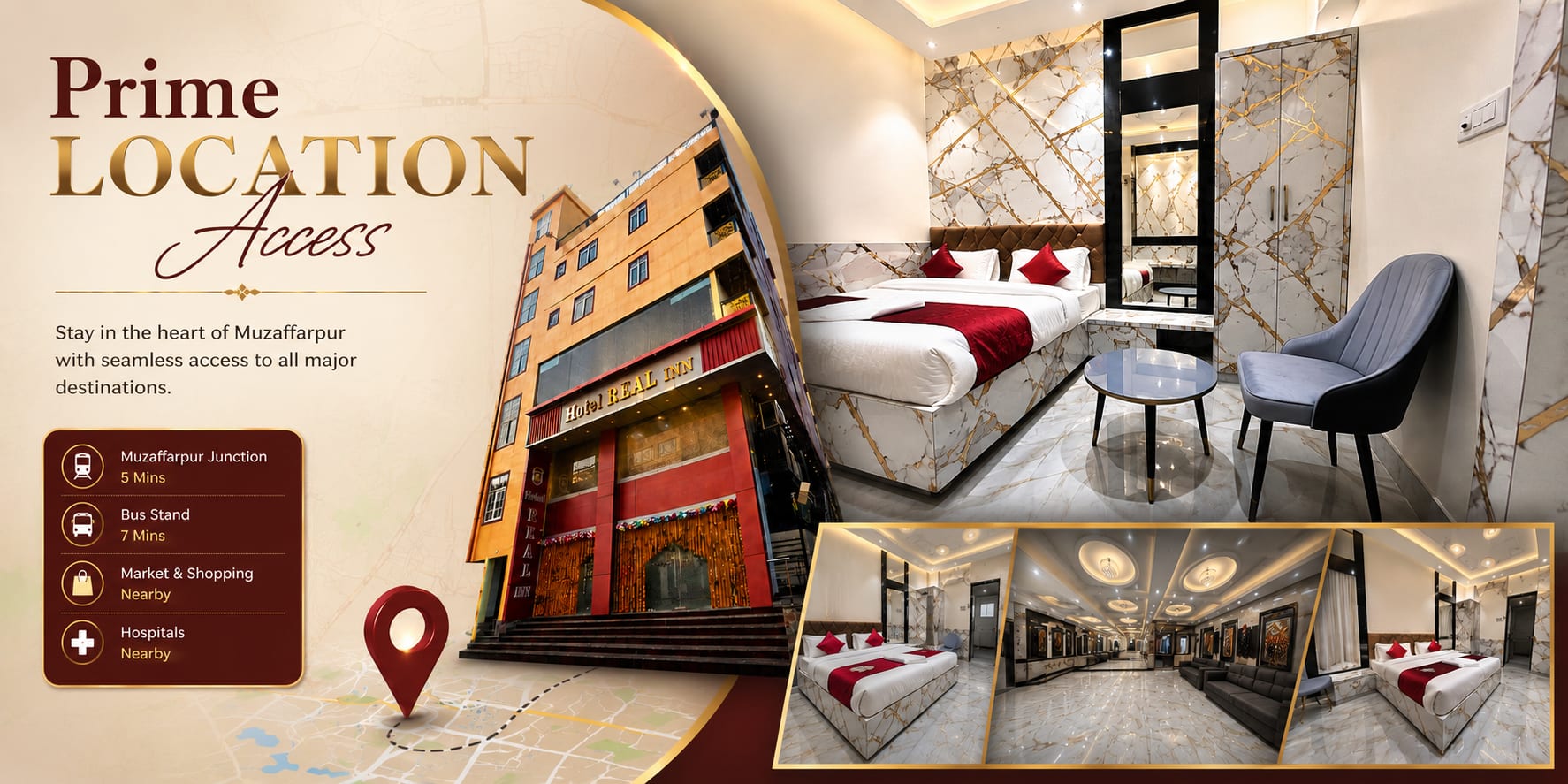 Hotel exterior and easy access area