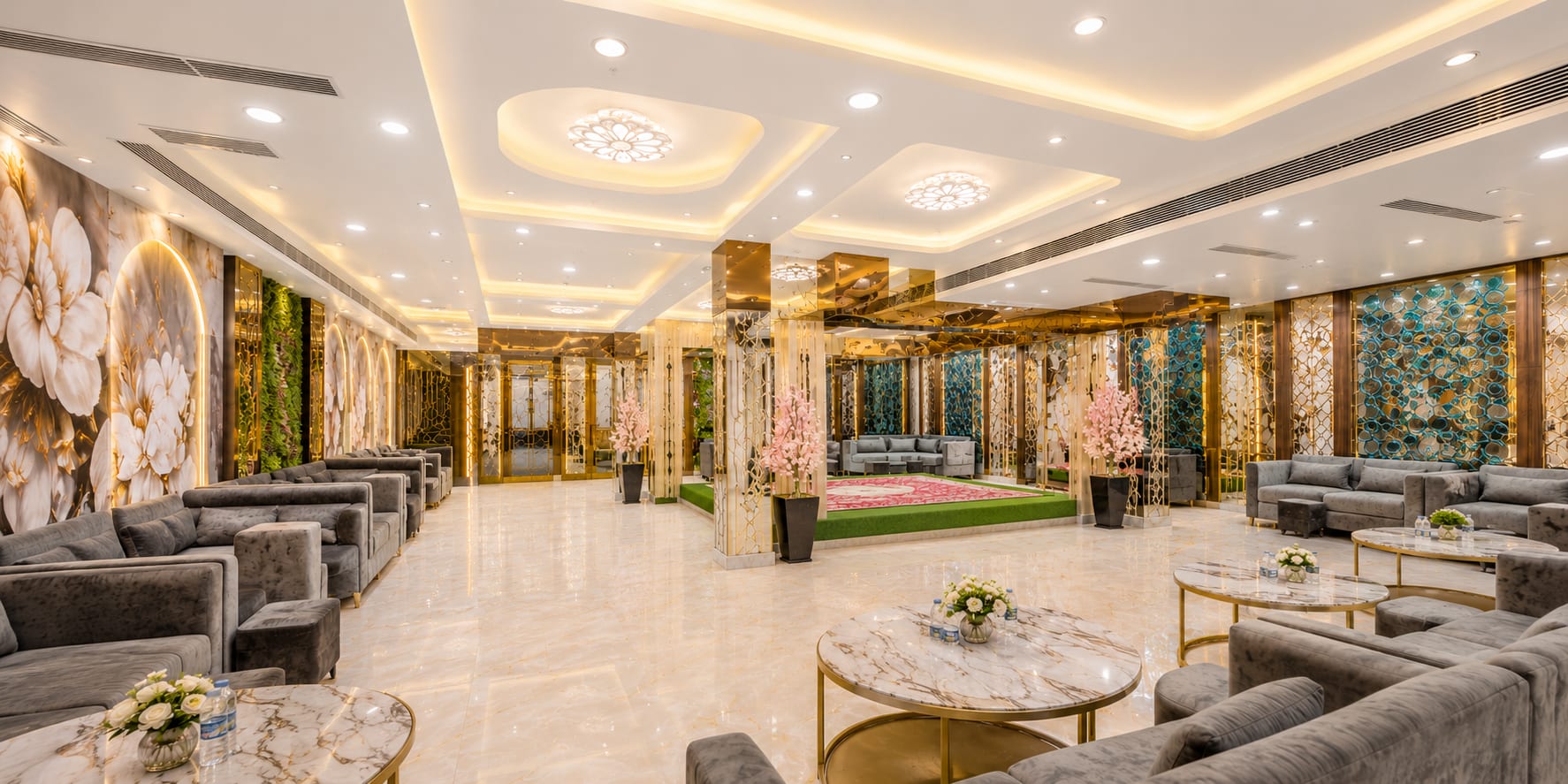 Elegant lounge seating at Hotel Real Inn